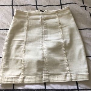 White Free People Modern Femme Denim Skirt
